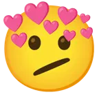 faccina perplessa + cuore con freccia