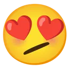 faccina perplessa + faccina con sorriso e occhi a cuore