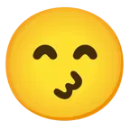 faccina perplessa + faccina che bacia con occhi sorridenti
