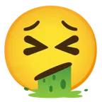 faccina perplessa + faccina che vomita