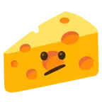 faccina perplessa + fetta di formaggio