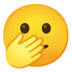 faccina perplessa + faccina con occhi aperti e mano sulla bocca