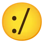 face with diagonal mouth + face with diagonal mouth