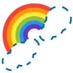 faccina tratteggiata + arcobaleno
