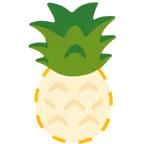 faccina tratteggiata + ananas