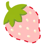 faccina tratteggiata + fragola
