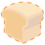 faccina tratteggiata + pane in cassetta