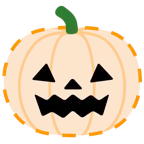 faccina tratteggiata + zucca di Halloween
