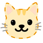 faccina tratteggiata + muso di gatto