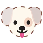 faccina tratteggiata + muso di cane