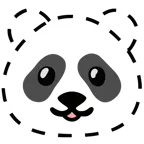 faccina tratteggiata + panda