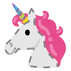faccina tratteggiata + unicorno