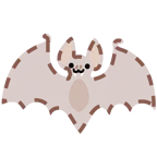 faccina tratteggiata + pipistrello