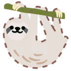 faccina tratteggiata + bradipo