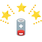 stella che brilla + batteria scarica