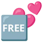 due cuori + pulsante FREE