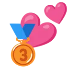 due cuori + medaglia di bronzo