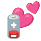 due cuori + batteria scarica