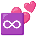 due cuori + simbolo dell’infinito