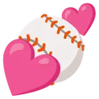 due cuori + palla da baseball