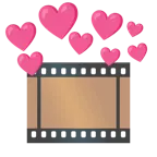 cuore con freccia + pellicola cinematografica