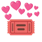 cuore con freccia + biglietto d’ingresso