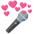 cuore con freccia + microfono