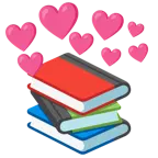 cuore con freccia + libri