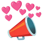 cuore con freccia + megafono