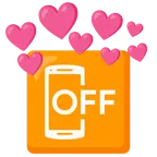 cuore con freccia + cellulare spento