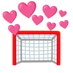 cuore con freccia + porta da calcio