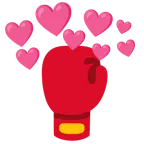 cuore con freccia + guantone da pugilato