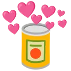 cuore con freccia + cibo in scatola
