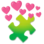 cuore con freccia + pezzo di puzzle