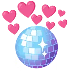cuore con freccia + palla da discoteca