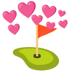 cuore con freccia + bandiera in buca