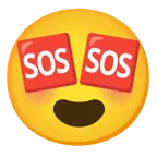 smiling face with heart-eyes + SOS button
