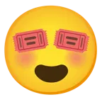smiling face with heart-eyes + admission tickets