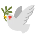 smiling face with heart-eyes + dove