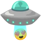 smiling face with heart-eyes + flying saucer