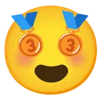 smiling face with heart-eyes + 3rd place medal