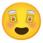 smiling face with heart-eyes + canned food