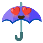 smiling face with heart-eyes + umbrella