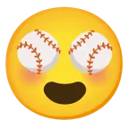 smiling face with heart-eyes + baseball