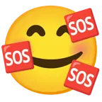 smiling face with hearts + SOS button