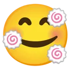 smiling face with hearts + fish cake with swirl