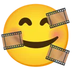 smiling face with hearts + film frames