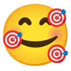 smiling face with hearts + bullseye