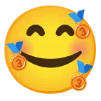 smiling face with hearts + 3rd place medal