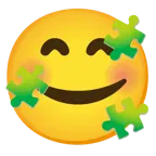 smiling face with hearts + puzzle piece
